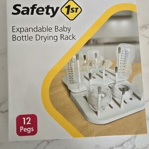 New & Unused in Box - Safety 1st 12-Peg Expandable Baby Bottle Drying Rack